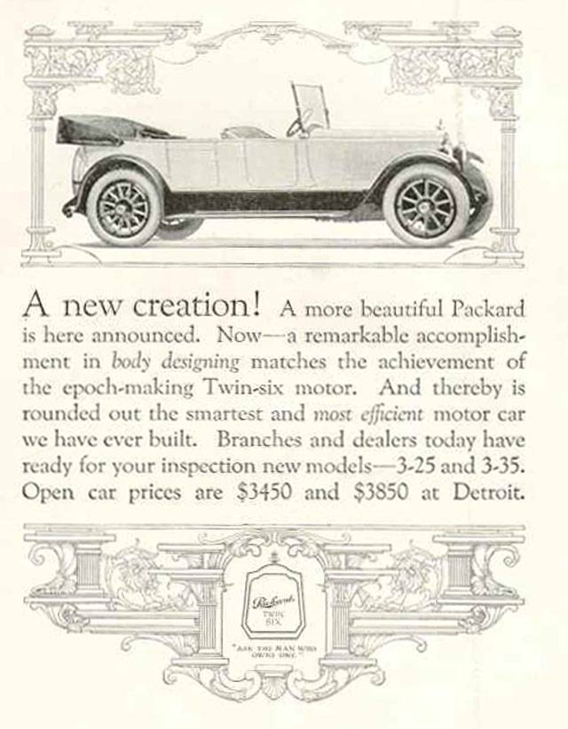 1918 Packard Auto Advertising